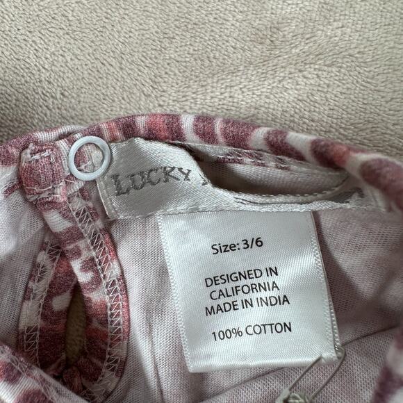 Lucky Jade One Piece Outfit Girls 3/6 Months Pink/Purple Sleeveless Collar Snap - Picture 5 of 8